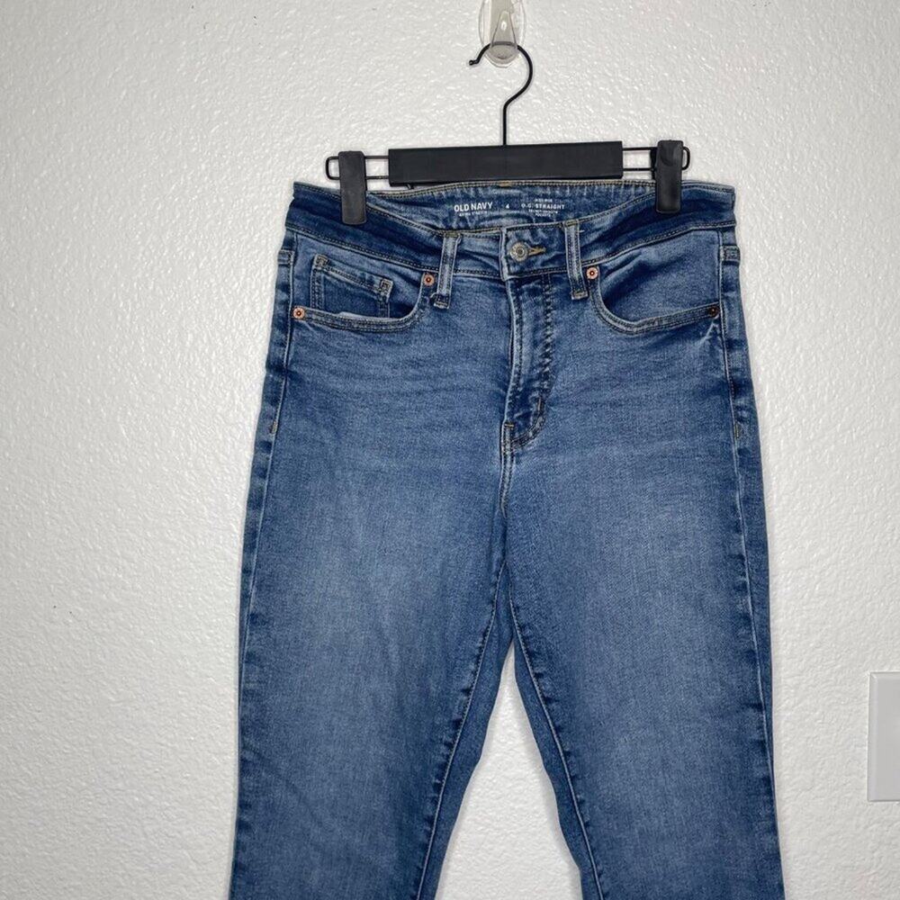 Old Navy Womens Jeans Size 4 High Rise O.G. Straight Secret Smooth Pockets - Picture 9 of 14